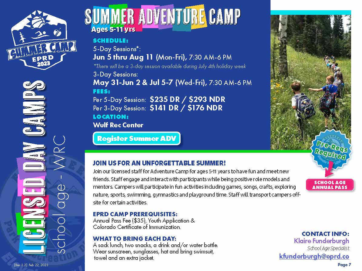 Summer Adventure Camp Ages 5-11​