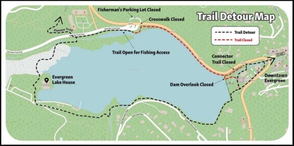Evergreen Lake Trail Detour