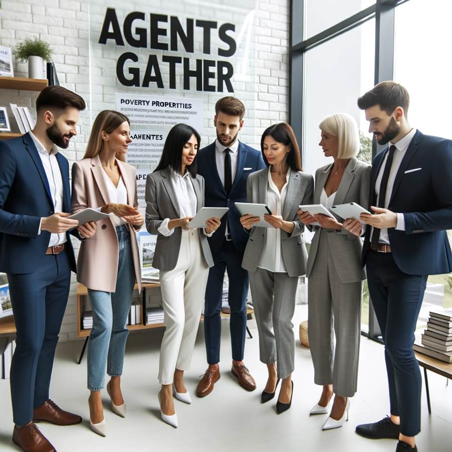 Real Estate Agents Gather